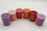 Mix of 4 Scented Aromatherapy Coloured Votive Candles Fragrance Chosen at Random Caroline's Candles