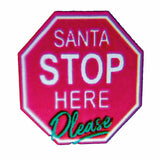 Outdoor LED Santa Stop Here Sign Christmas Projector Spike Light Xmas Decoration Premier
