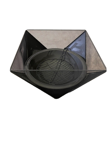 Premier Black Metal Fire Pit Outdoor Garden Premier